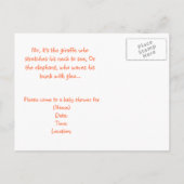 Oerwoud thema Custom Baby shower Invitation Uitnodiging Briefkaart (Achterkant)