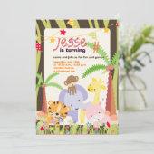 Oerwoud thema/gepersonaliseerde partij/foto kaart (Staand voorkant)