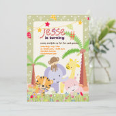 Oerwoud thema/gepersonaliseerde partij/foto kaart (Staand voorkant)