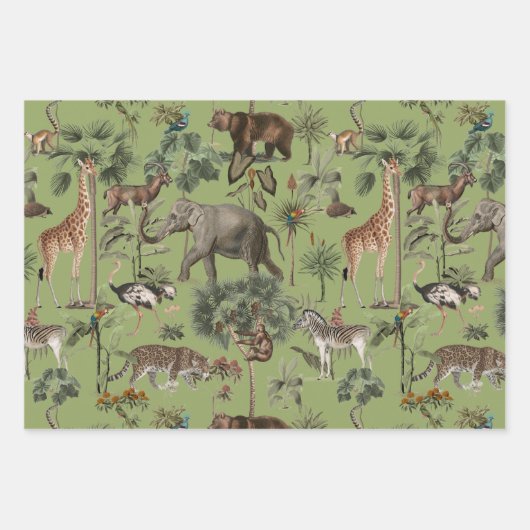  Oerwoud thema Gift Wrap Inpakpapier Vel (Voorkant)