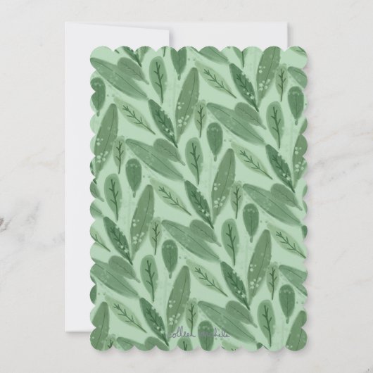 Oerwoud thema Sloth Baby Shower Kaart (Achterkant)