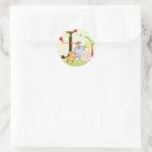 Oerwoud Thema stickers/monogram toevoegen Ronde Sticker (Tas)