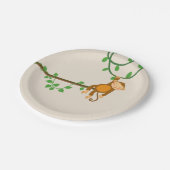 oerwoud thema Verjaardag kinder aap Papieren Bordje (Gekanteld)