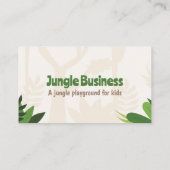 Oerwoud thema voor kinderen Visitekaartje (Achterkant)