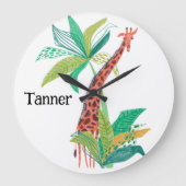 Oerwoud Theme Nursery Decor Grote Klok (Voorkant)