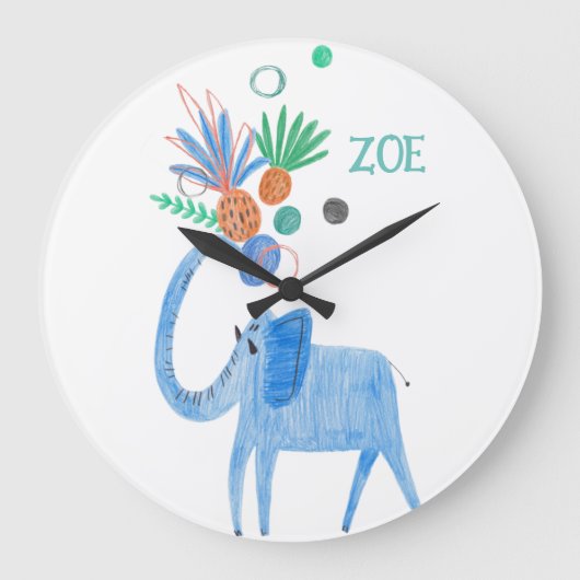 Oerwoud Theme Nursery Decor Grote Klok (Voorkant)