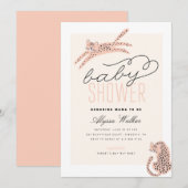 Oerwoud Theme Tiger Baby shower Kaart (Voorkant / Achterkant)