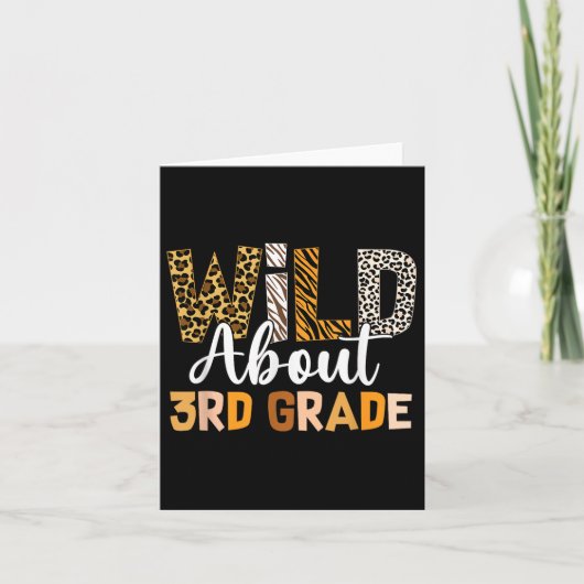 Oerwoud Theme Wild Over 3e klas Terug naar school  Kaart (Voorkant)