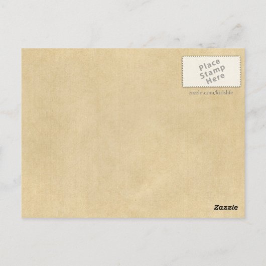 Oerwoud Tiger Animal Alphabet Briefkaart (Achterkant)