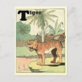 Oerwoud Tiger Animal Alphabet Briefkaart (Voorkant)