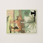 Oerwoud Tiger Animal Alphabet Legpuzzel (Horizontaal)