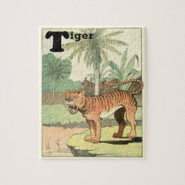 Oerwoud Tiger Animal Alphabet Legpuzzel