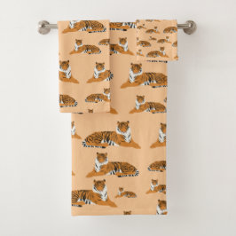 Oerwoud Tiger Animal Pattern Bad Handdoek