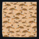 Oerwoud Tiger Animal Pattern Bandana<br><div class="desc">Een schattig tijgerpatroon met een lichte oranje kleur achtergrond. Een schattig ontwerp voor iedereen die van oerwouden houdt,  katten,  safari-thema's,  natuur en wilde dierpatronen. Perfect geschenk voor kinderen en volwassenen. Ideal baby shower decor,  cadeau voor een verjaardag,  voor Kerstmis of een andere speciale gelegenheid.</div>