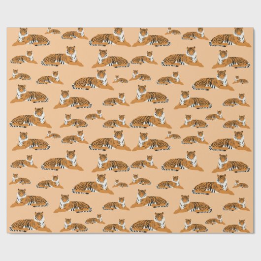 Oerwoud Tiger Animal Pattern Cadeaupapier (Vlak)