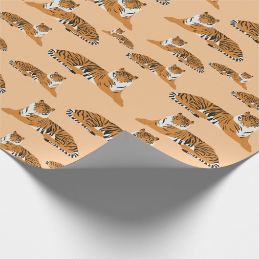 Oerwoud Tiger Animal Pattern Cadeaupapier (Hoek)