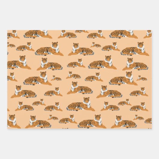 Oerwoud Tiger Animal Pattern Inpakpapier Vel (Voorkant 2)