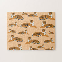 Oerwoud Tiger Animal Pattern