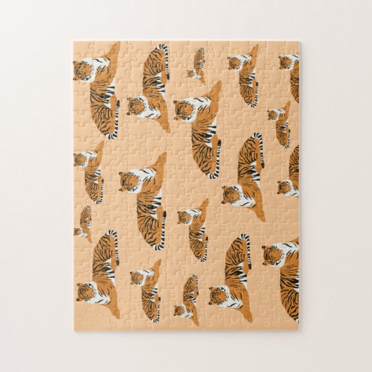 Oerwoud Tiger Animal Pattern Legpuzzel (Verticaal)