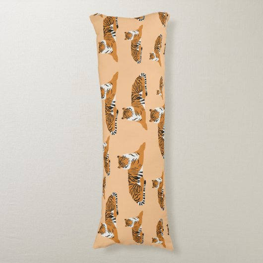 Oerwoud Tiger Animal Pattern Lichaamskussen (Voorkant Verticaal)