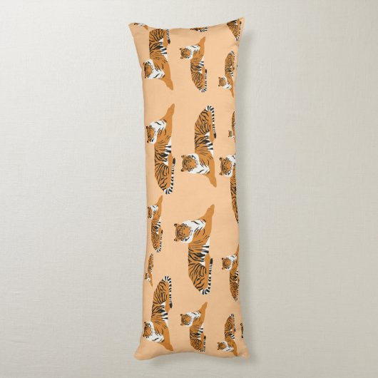 Oerwoud Tiger Animal Pattern Lichaamskussen (Achterkant (Verticaal))