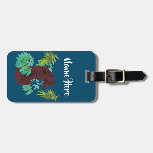 Oerwoud Tiger Bagagelabel (Voorkant horizontaal)