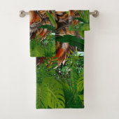 Oerwoud Tiger Bath-handdoekset | Kleurrijke tijger Bad Handdoek (Insitu)