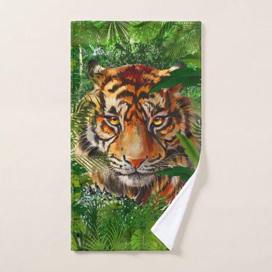 Oerwoud Tiger Bath-handdoekset | Kleurrijke tijger Bad Handdoek (Handdoek)