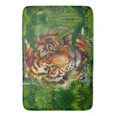 Oerwoud Tiger Bath Mat | Kleurrijke tijgerkunst (Voorkant Verticaal)