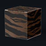Oerwoud Tiger Bedankdoosjes<br><div class="desc">Cool zwart en koper tijger strepen patroon gunst dozen.</div>