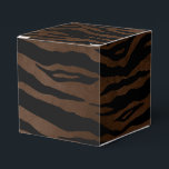 Oerwoud Tiger Bedankdoosjes<br><div class="desc">Cool zwart en koper tijger strepen patroon gunst dozen.</div>