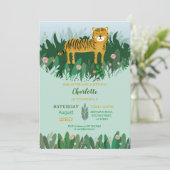 Oerwoud Tiger Birthday Zoo Safari Wild Kaart (Staand voorkant)