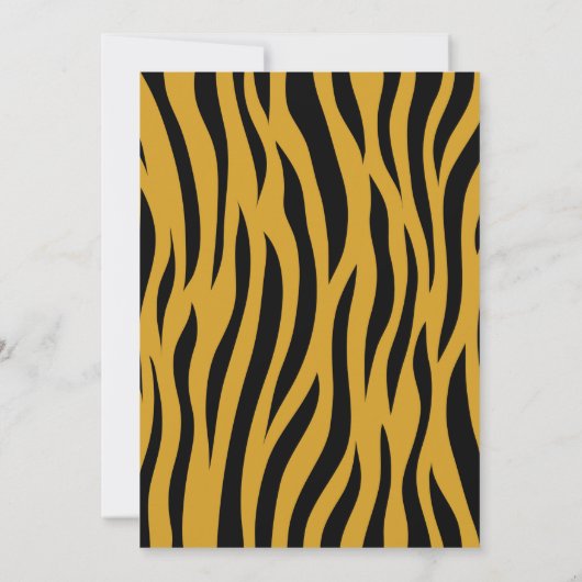 Oerwoud Tiger Birthday Zoo Safari Wild Kaart (Achterkant)