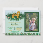 Oerwoud Tiger Birthday Zoo Safari Wilde Foto Kaart (Voorkant)