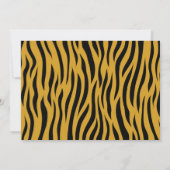 Oerwoud Tiger Birthday Zoo Safari Wilde Foto Kaart (Achterkant)