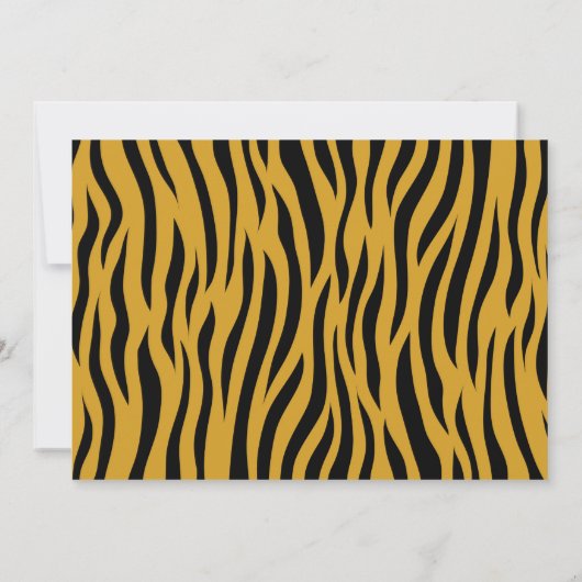 Oerwoud Tiger Birthday Zoo Safari Wilde Foto Kaart (Achterkant)