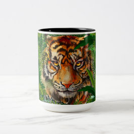 Oerwoud Tiger Coffee Mok | Kleurrijke Tiger Art Cu