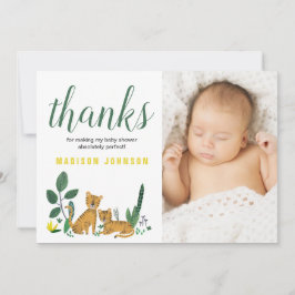 Oerwoud Tiger | Dank u wel | Baby shower-fotokaart Kaart