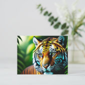 Oerwoud Tiger - doorboren en vrij Briefkaart (Staand voorkant)