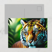 Oerwoud Tiger - doorboren en vrij Briefkaart (Voorkant / Achterkant)