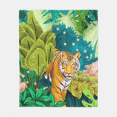 Oerwoud Tiger Fleece Deken (Voorkant)