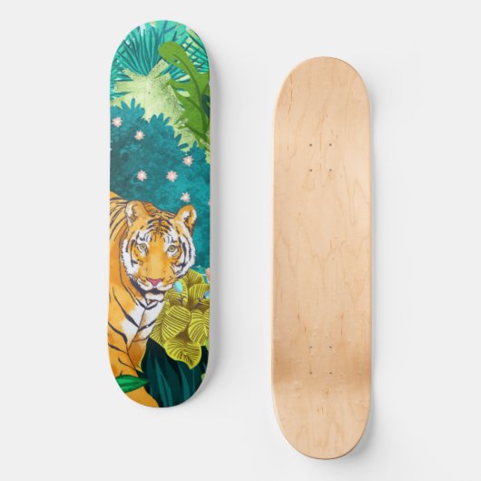 Oerwoud Tiger Persoonlijk Skateboard (Voorkant)