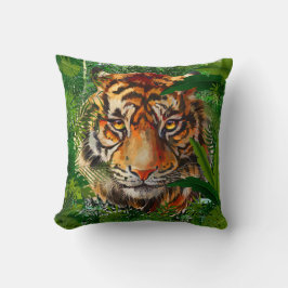 Oerwoud Tiger Pillow | Colorful Tiger Sierkussen