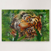 Oerwoud Tiger Puzzle | Colorful Tiger Puzzle Legpuzzel (Horizontaal)