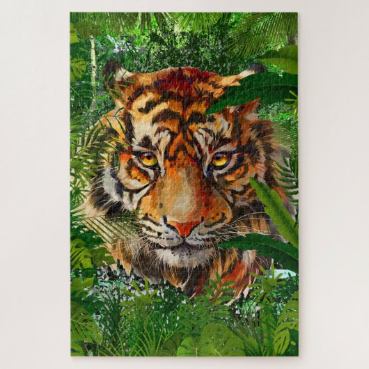 Oerwoud Tiger Puzzle | Colorful Tiger Puzzle Legpuzzel (Verticaal)