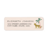 Oerwoud Tiger Return-adres Etiket (Voorkant)