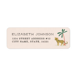 Oerwoud Tiger Return-adres Etiket