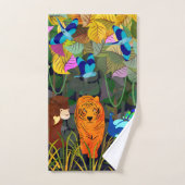 Oerwoud Tiger Sun Beer Peacock Monkey Indian Rolle Bad Handdoek (Handdoek)