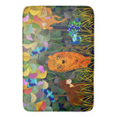 Oerwoud Tiger Sun Beer Peacock Monkey Indian Rolle Badmat (Voorkant Verticaal)