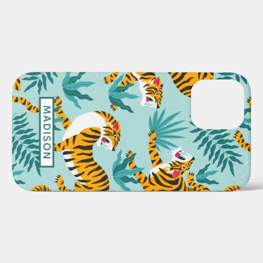 Oerwoud Tiger Trendy Personalized Case-Mate iPhone Case (Achterkant (horizontaal))